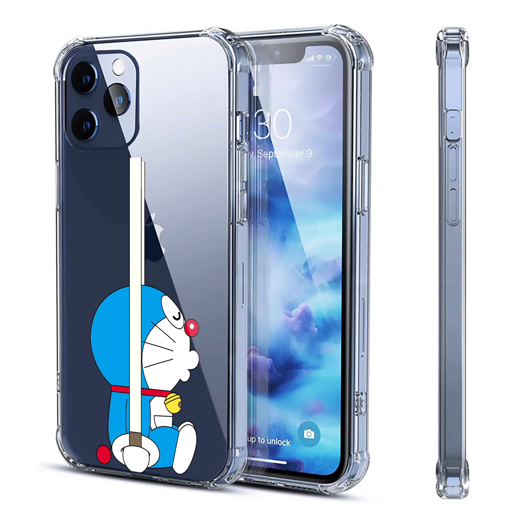 （画像用） ドラえもん Doraemon 【iPhone 12シリーズ対応】透明スマホケース（クリアソフトケース）